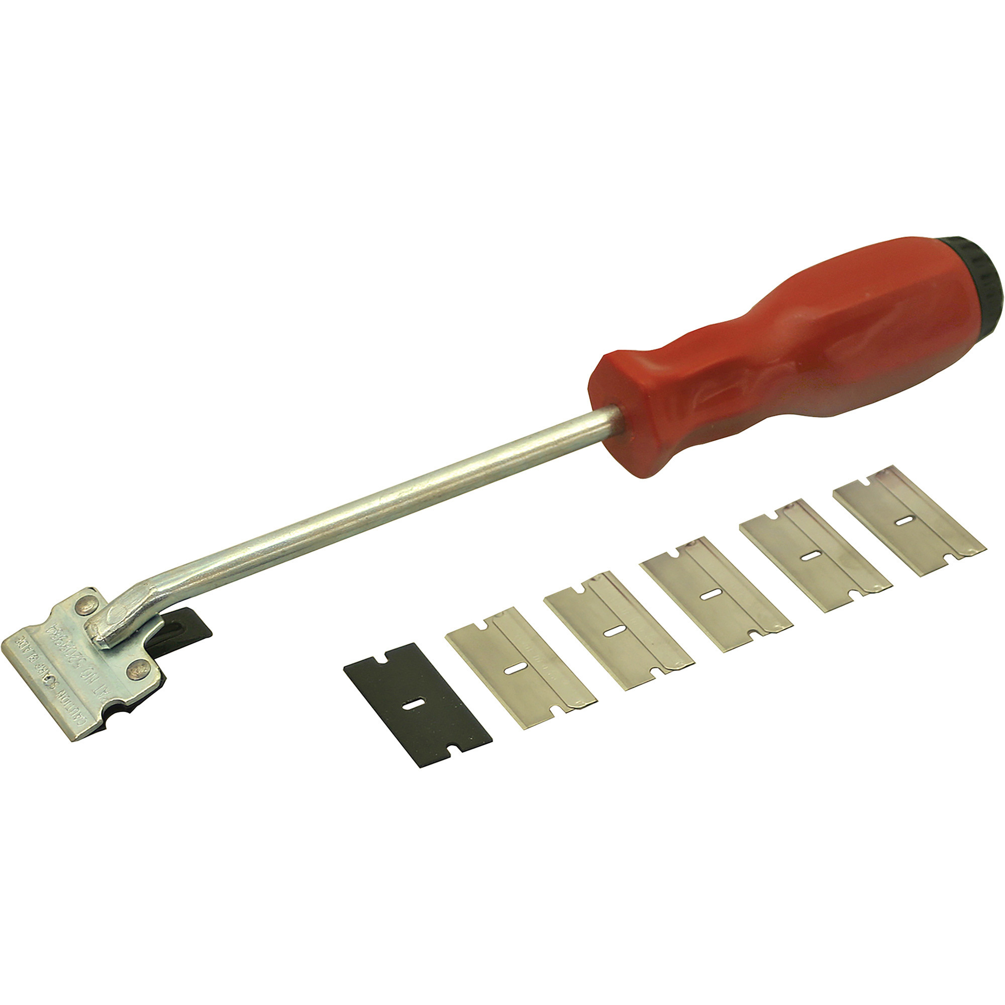 Lisle Razor Blade Scraper - Includes 5 Carbon Steel Blades, Spring-Release, Model# 52000